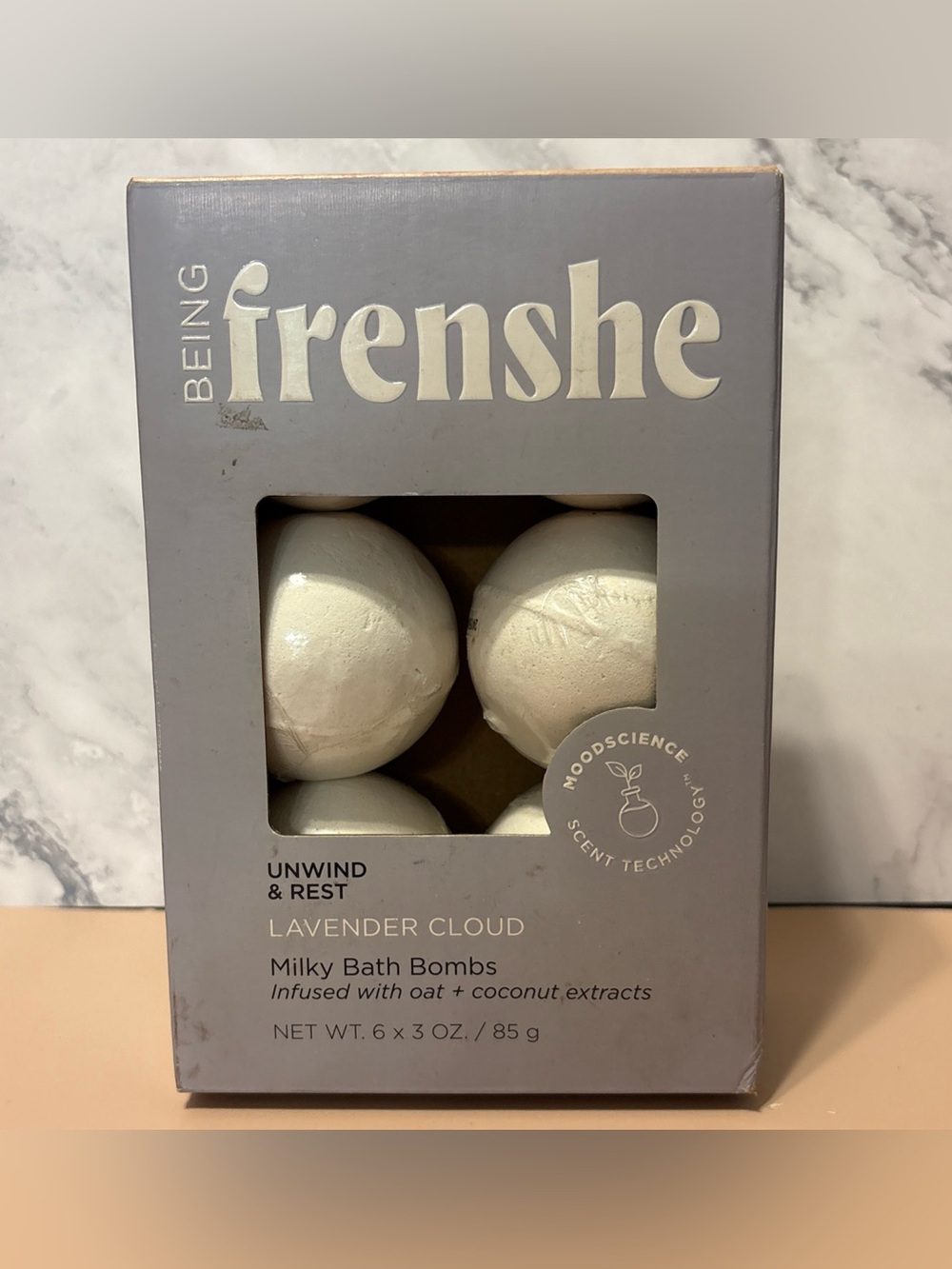 Being Frenshe 6 Count Lavender Cloud Milky Bath Bombs.